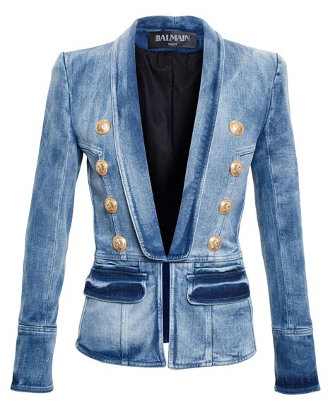 balmain leather jacket replica|balmain blazer denim.